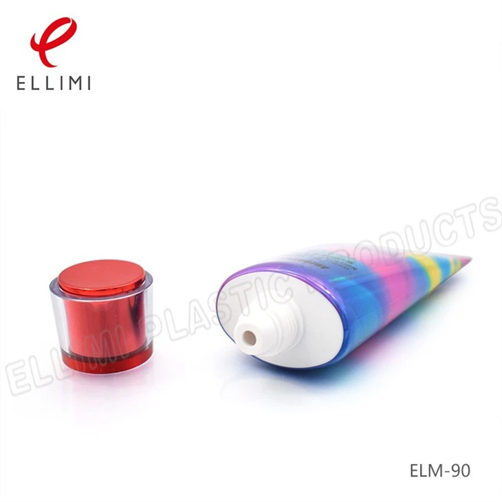Oval Aluminum Plastic Tube With Cap